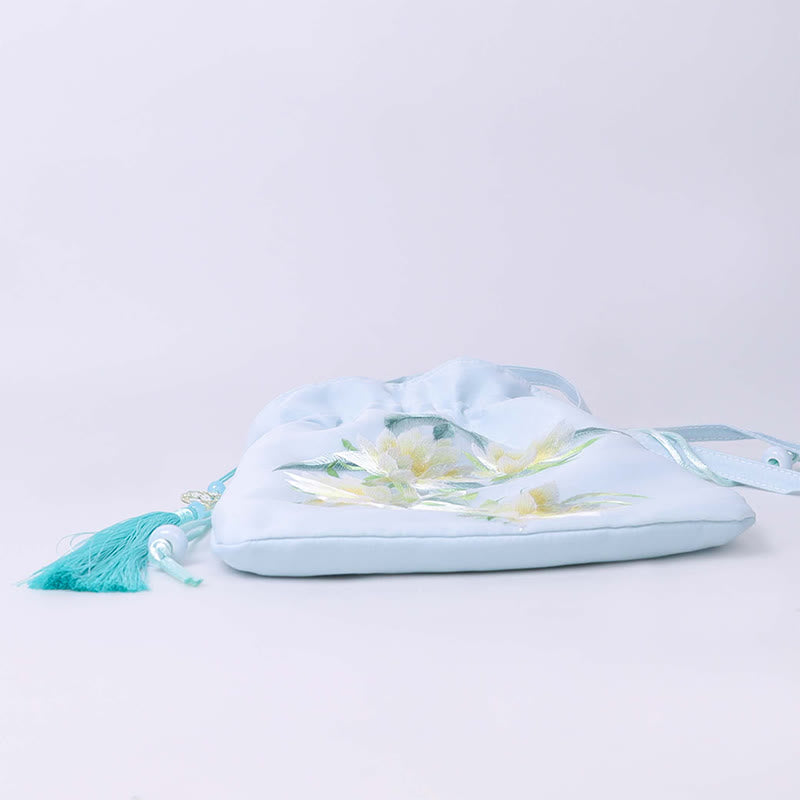 Cotton Linen Yoga Tote Bag with Adjustable Strap 21x22cm