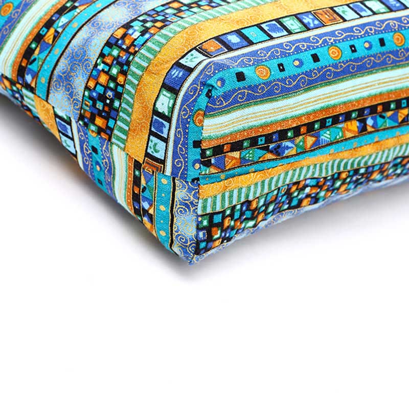 Cotton Stripes Crossbody Bag with Adjustable Strap