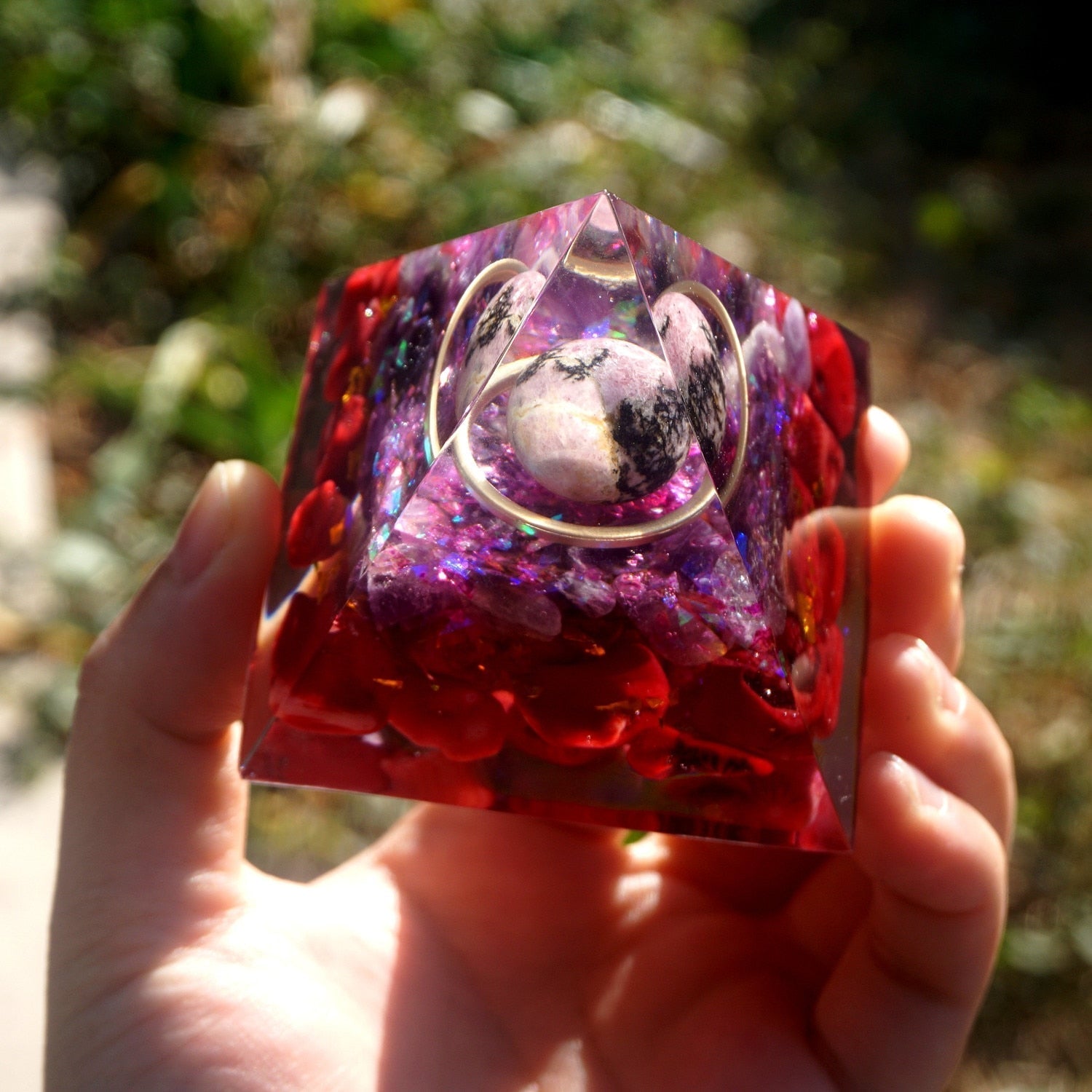 Crimson Vigor Orgone Pyramid