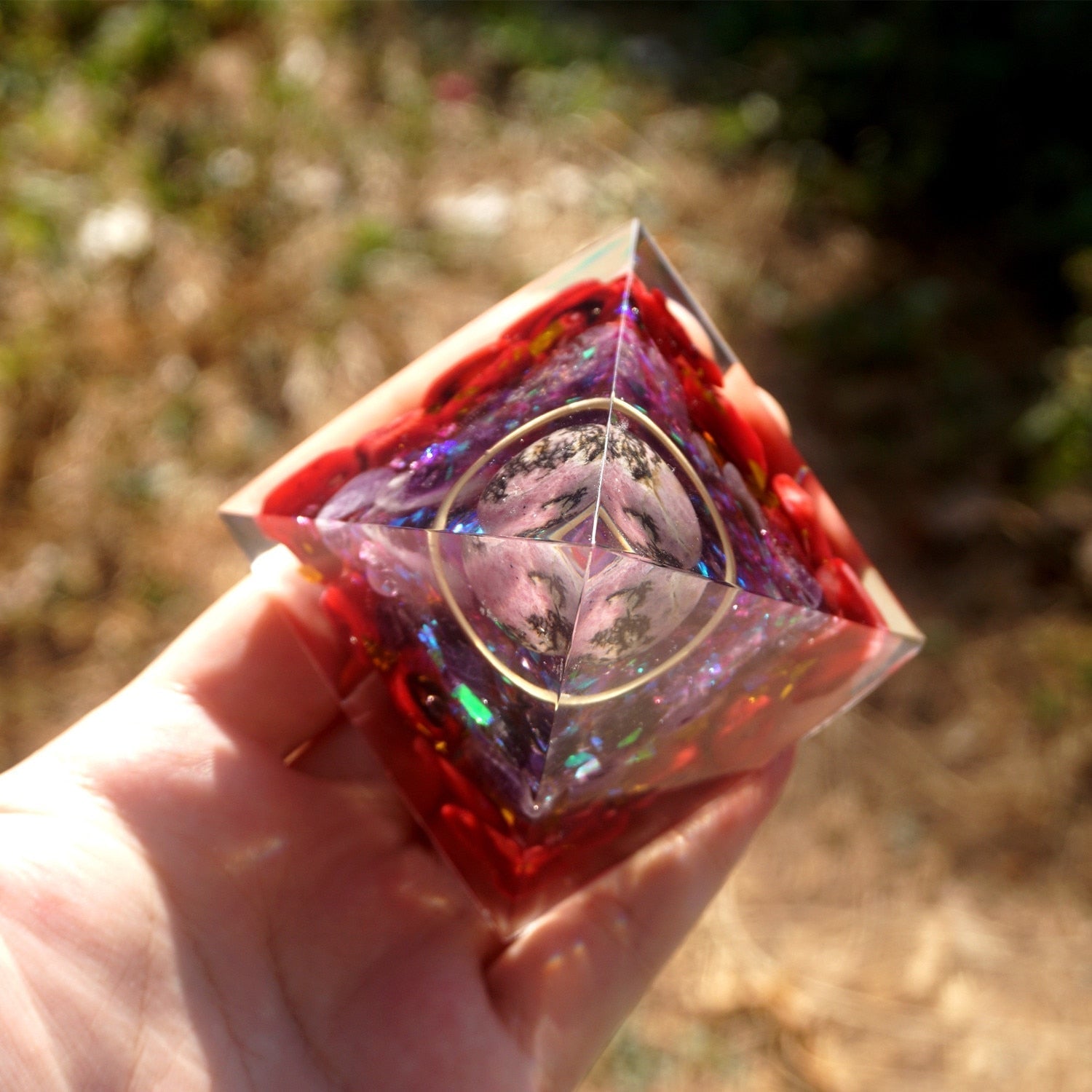 Crimson Vigor Orgone Pyramid