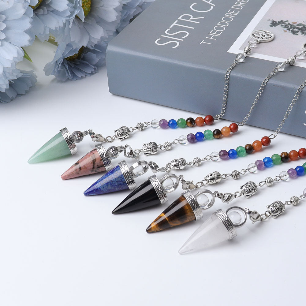 Crystal Arrow Head Healing Pendulum 9.4in for Energy Healing