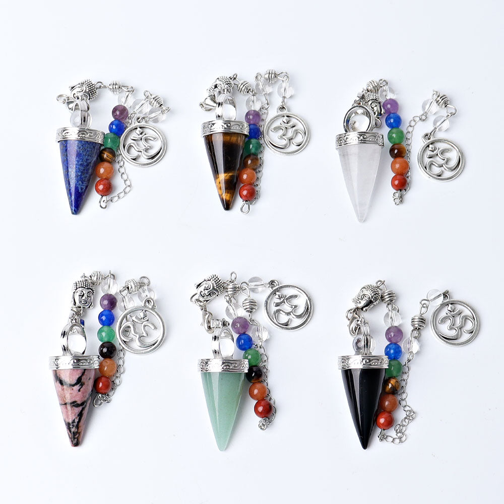 Crystal Arrow Head Healing Pendulum 9.4in for Energy Healing