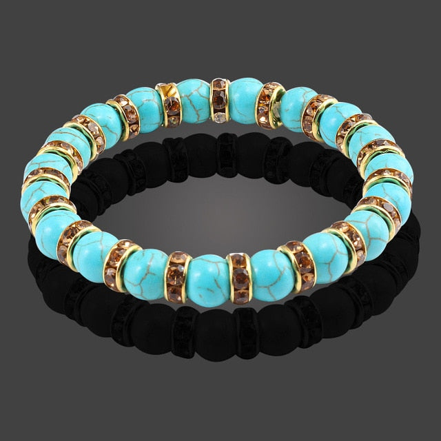 Multicolor Natural Crystal Bracelet for Personal Transformation