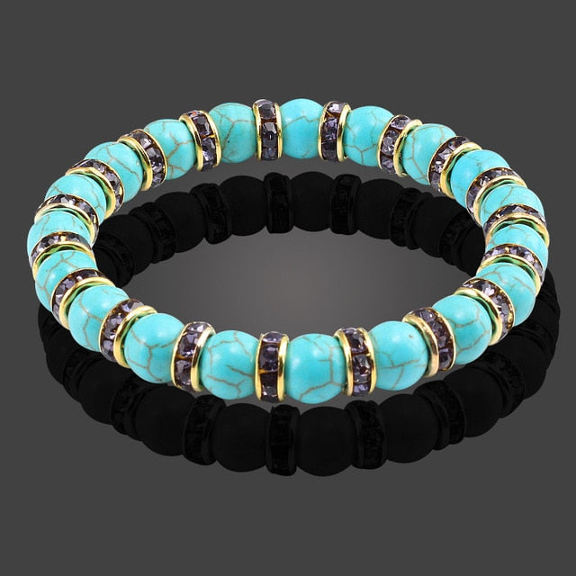 Multicolor Natural Crystal Bracelet for Personal Transformation