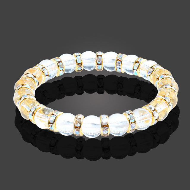 Multicolor Natural Crystal Bracelet for Personal Transformation