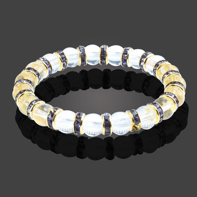 Multicolor Natural Crystal Bracelet for Personal Transformation
