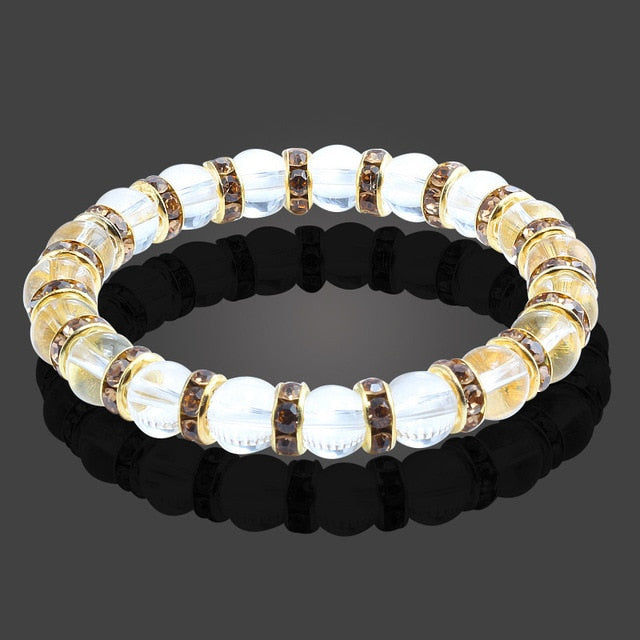 Multicolor Natural Crystal Bracelet for Personal Transformation