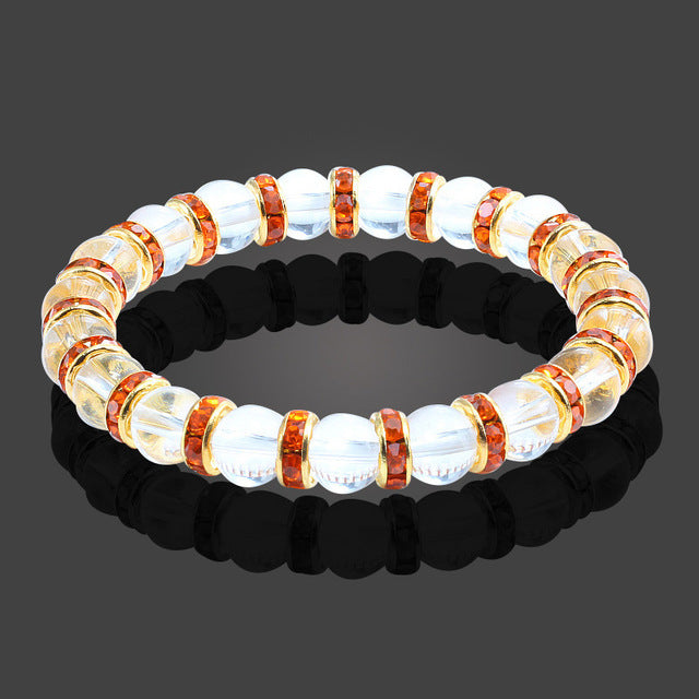 Multicolor Natural Crystal Bracelet for Personal Transformation