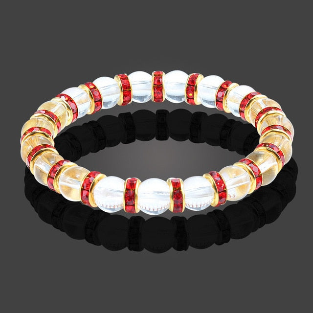 Multicolor Natural Crystal Bracelet for Personal Transformation