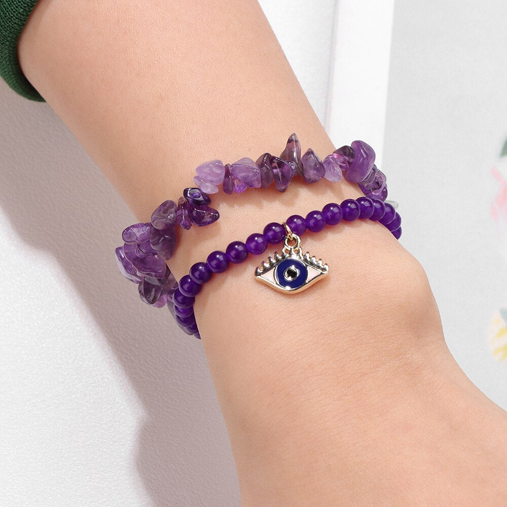 Crystal Evil Eye Bracelets for Protection