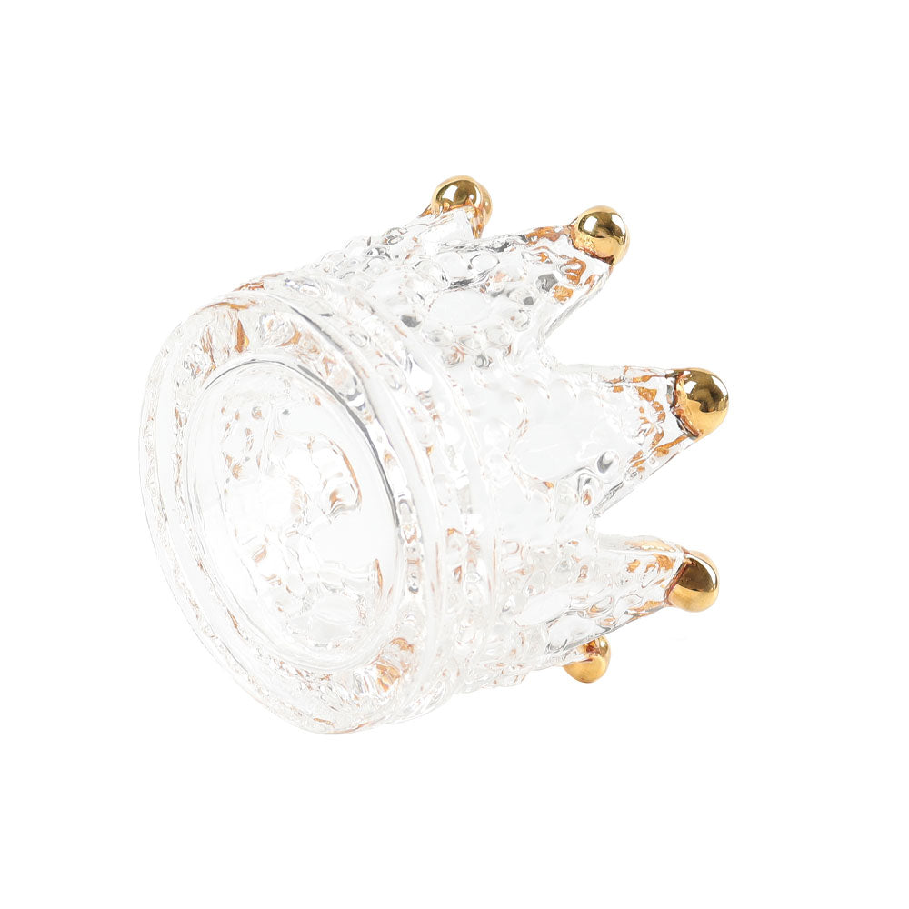 Crystal Glass Jewelry Ring Holder 2.9in for Elegant Storage