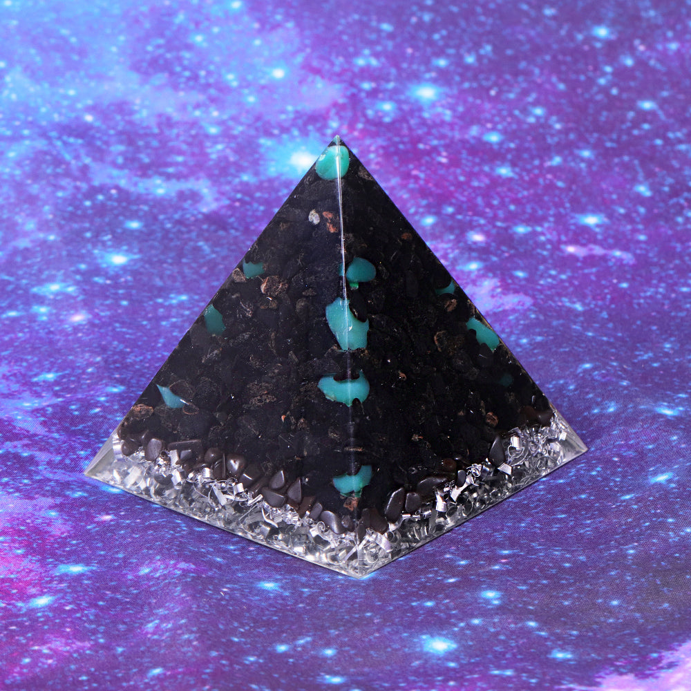 Crystal Protector Orgone Pyramid with Black Tourmaline