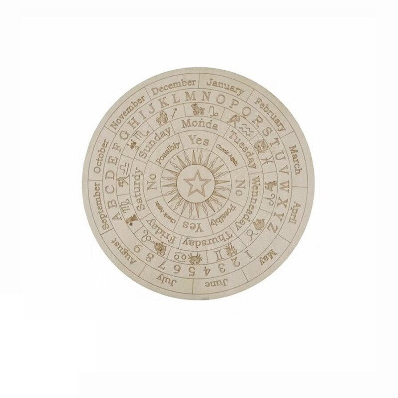 Crystal Wood Pendulum Board for Divination and Insight