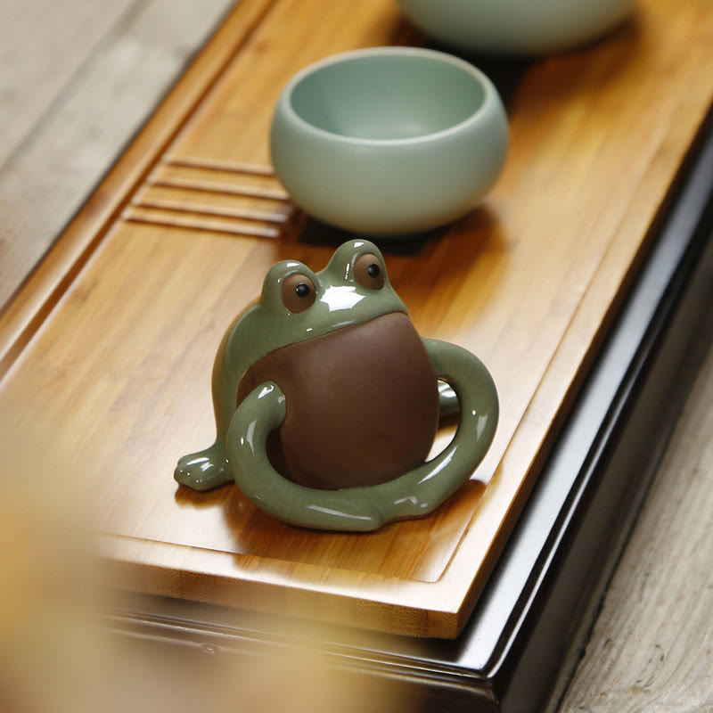 Cute Feng Shui Animal Figurine | Ceramic Lucky Frog Decor