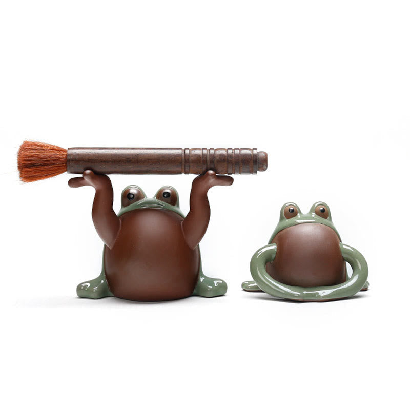 Cute Feng Shui Animal Figurine | Ceramic Lucky Frog Decor