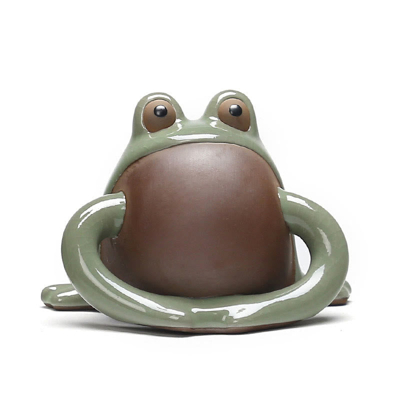 Cute Feng Shui Animal Figurine | Ceramic Lucky Frog Decor