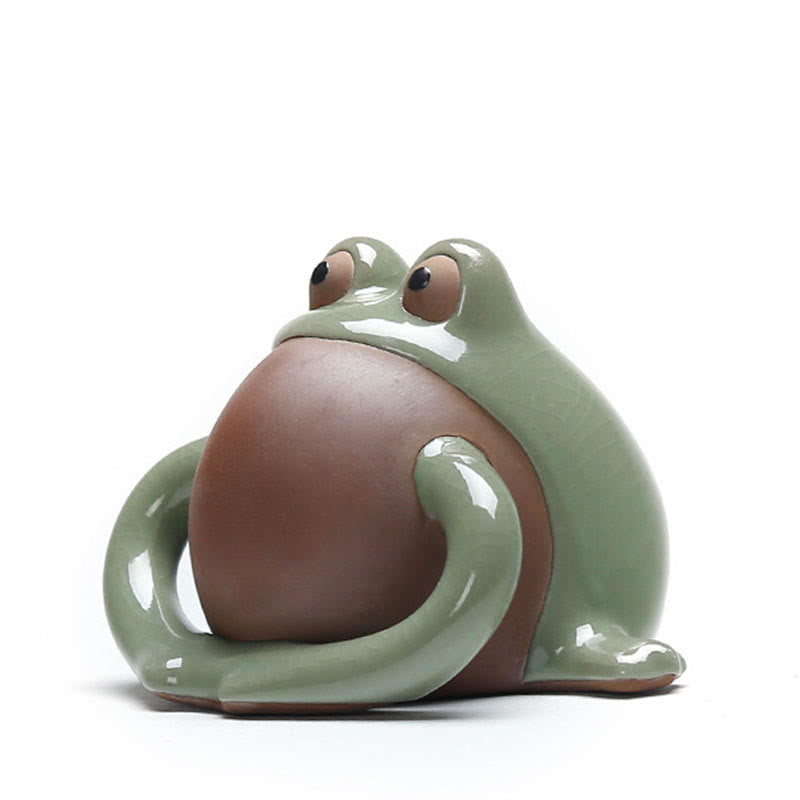 Cute Feng Shui Animal Figurine | Ceramic Lucky Frog Decor