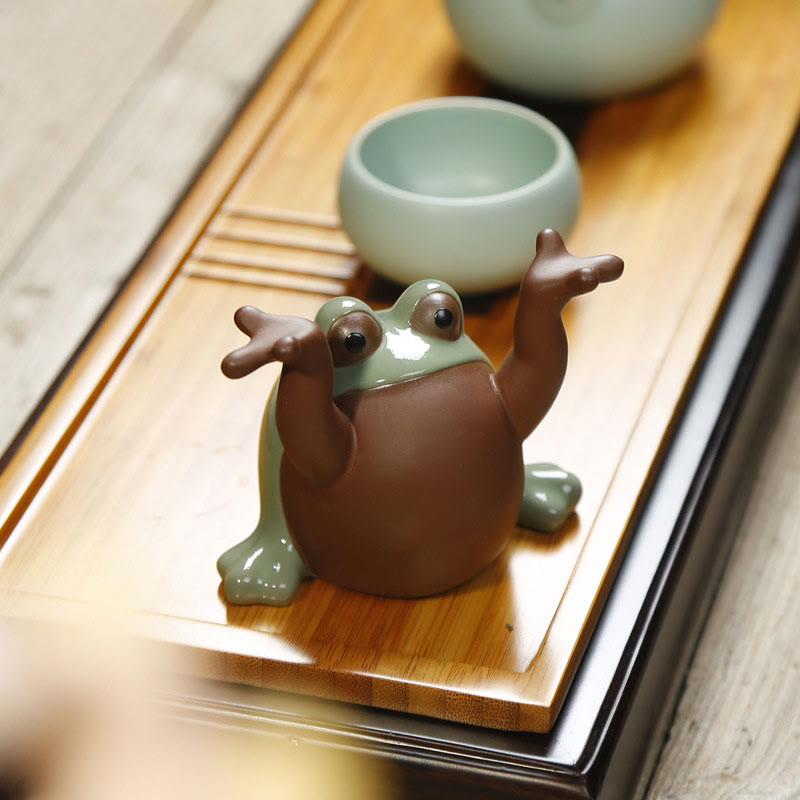 Cute Feng Shui Animal Figurine | Ceramic Lucky Frog Decor