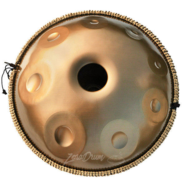 D Minor 17-Note Handpan Drum Instrument with circular tone fields design