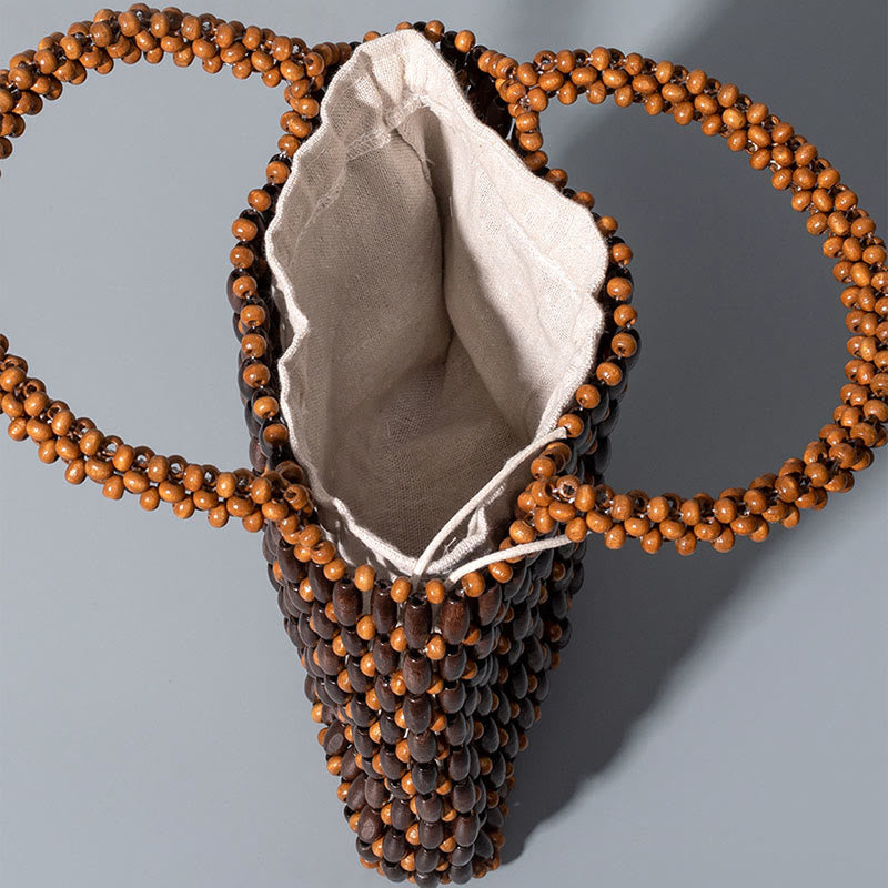Hand-woven Wooden Beads Handbag - Bohemian Spiritual Bag