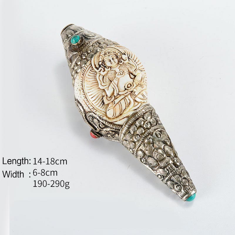 Handmade Tibetan Shankha Conch Shell Decoration for Wealth