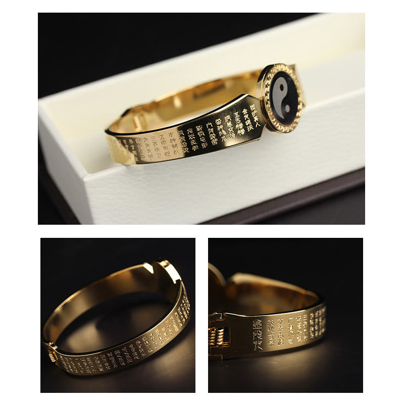 Om Mani Padme Hum Titanium Steel Harmony Bracelet | 60mm