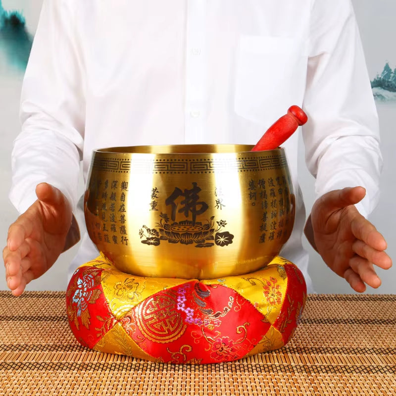 Buddhist Tibetan Singing Bowl Chakra Mindfulness Spiritual Nepal Singing Bowls Meditation Yoga Sound Healing Therapy Accessories