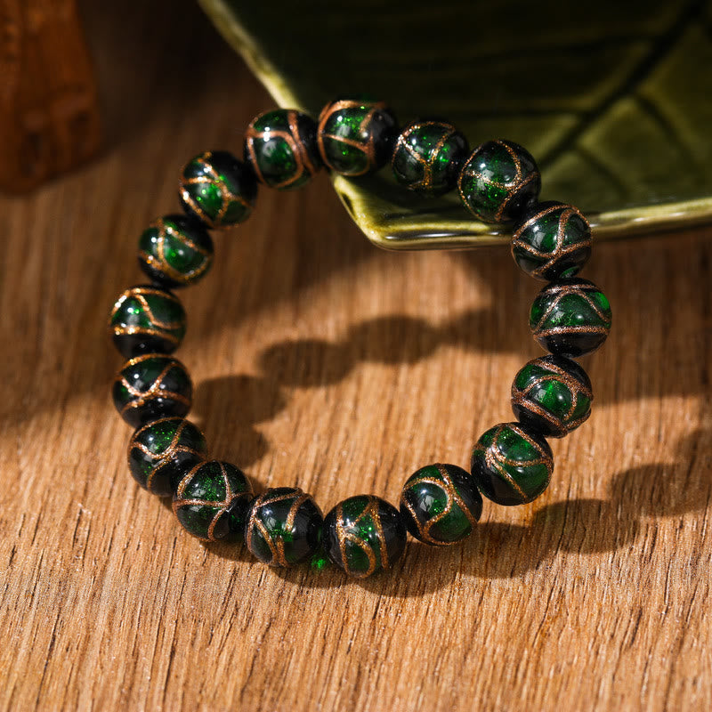 Tibetan Liuli Glass Luck Bracelet 8mm