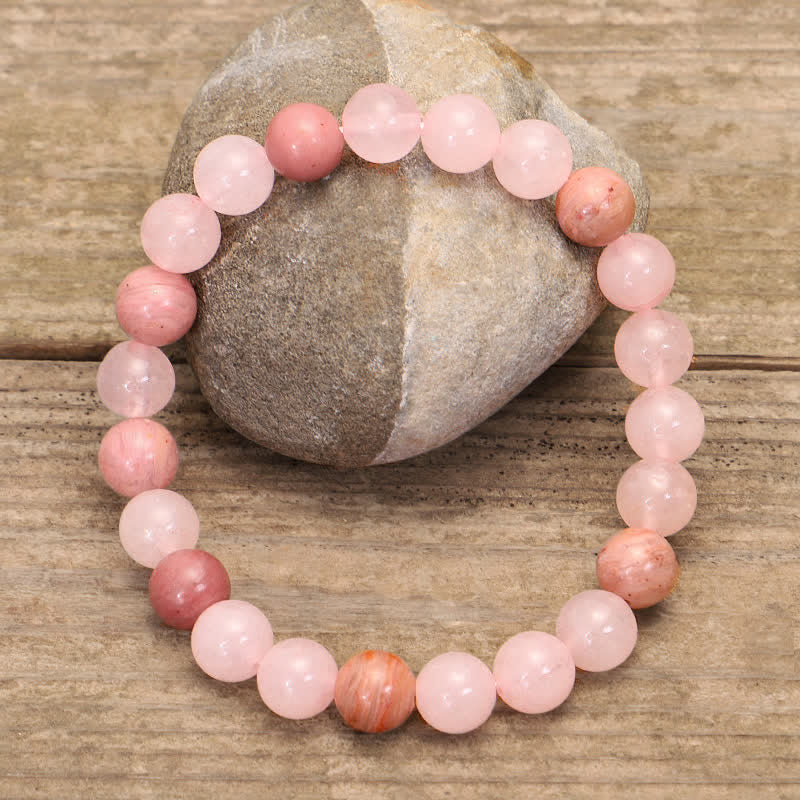 8mm Rose Quartz Love Bracelet for Self-Acceptance