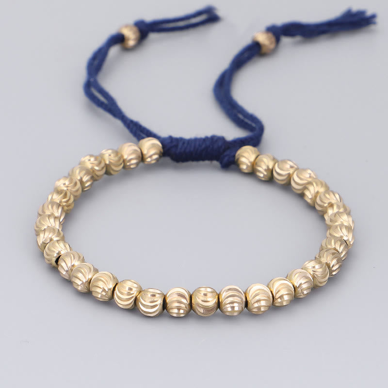 Tibetan Copper Bead Spiritual Bracelet for Luck & Balance
