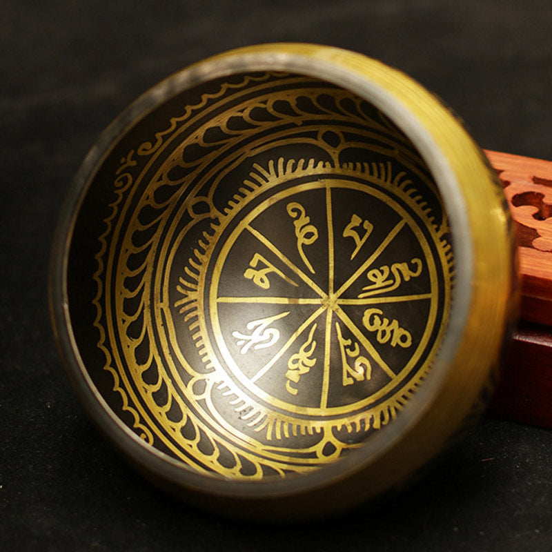 Copper Tibetan Singing Bowl for Meditation and Healing 5.12IN