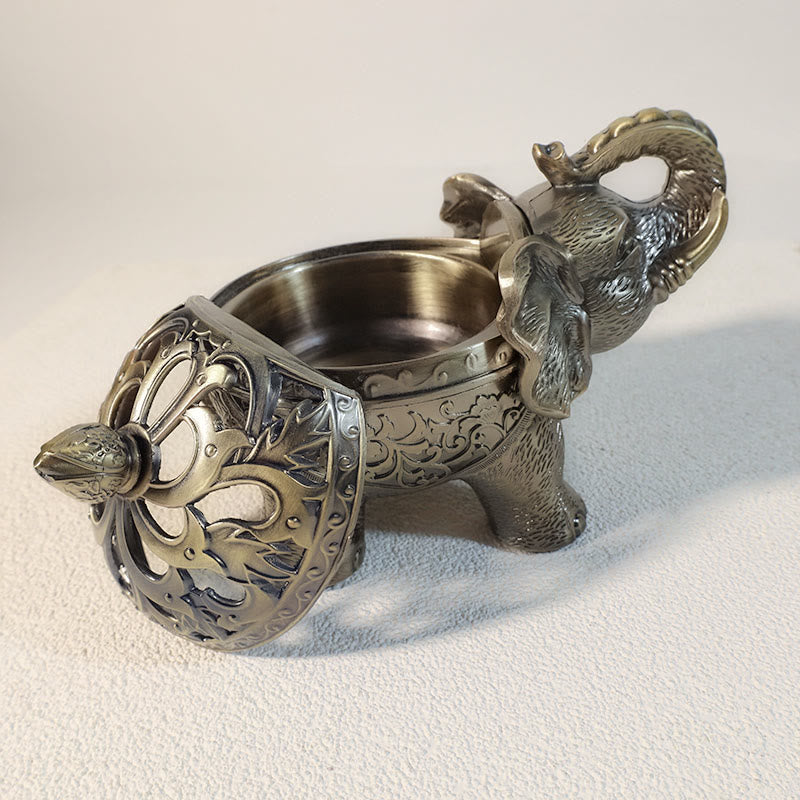 Elephant Alloy Waterfall Incense Burner for Zen Ambiance