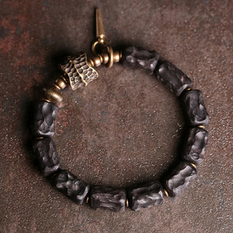 Ebony Wood Copper Couple Bracelet | Balance & Protection