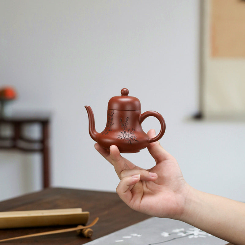 Vintage Purple Clay Kung Fu Teapot 130ml Zen Decor
