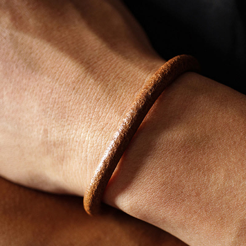Retro Copper Leather Spiritual Bracelet for Luck & Healing