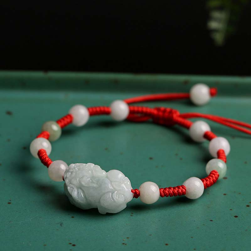 Natural Jade PiXiu Luck Bracelet | 6mm Beads | Protection & Prosperity