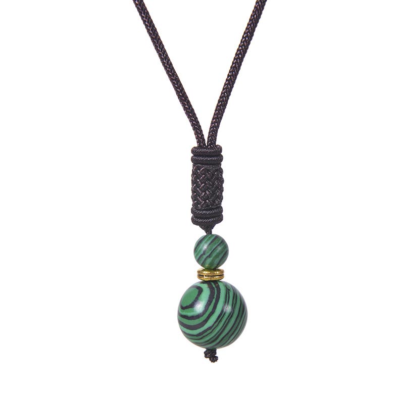 Unisex 70cm Jade Necklace with Tiger Eye and Amethyst Beads