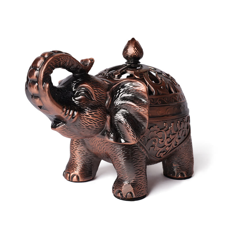 Elephant Alloy Waterfall Incense Burner for Zen Ambiance