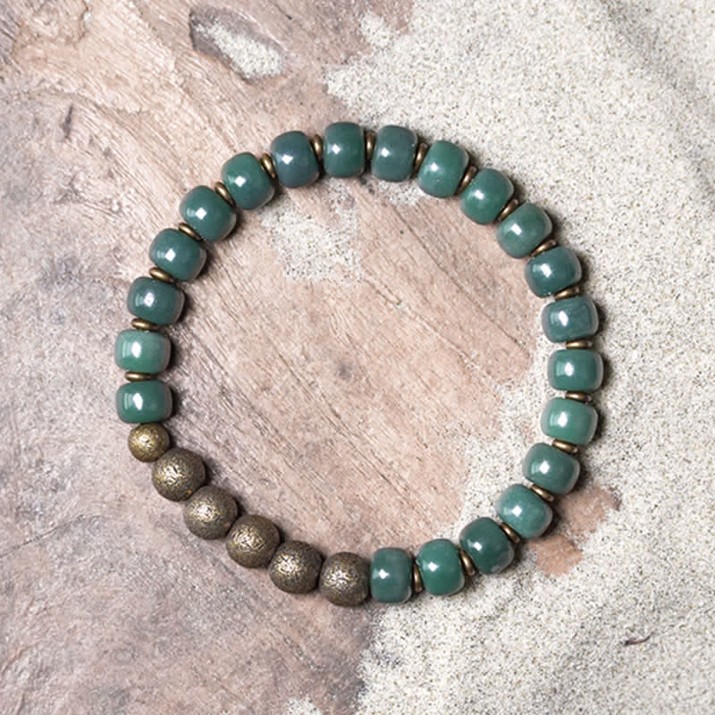 Tibetan Bodhi Seed Success Bracelet 6x8mm Copper Unisex