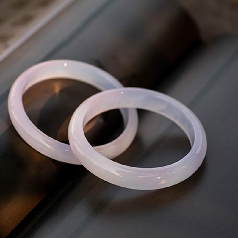 Chalcedony Harmony Bracelet Positive Energy Bangle 54mm