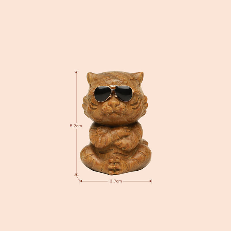Green Sandalwood Tiger Desk Decoration | Positive Energy