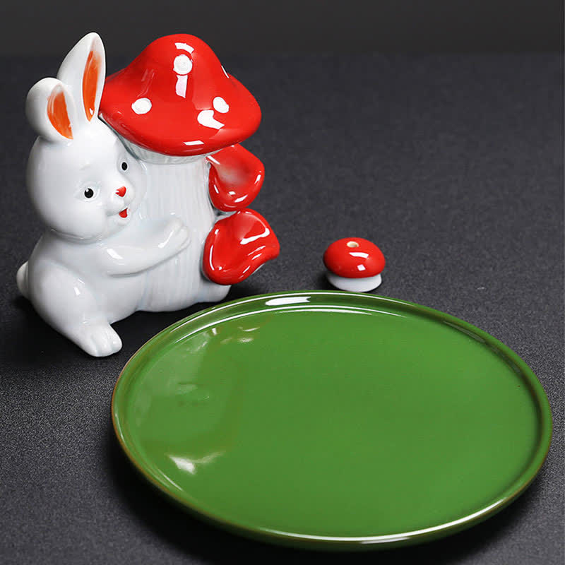 Year of the Rabbit Ceramic Incense Burner with Bunny Design