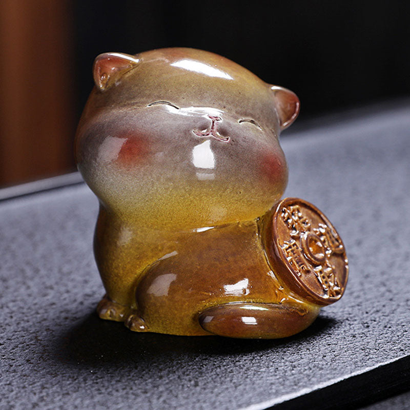 Color Changing Mini Cat Resin Tea Pet | Zen Decor Figurine