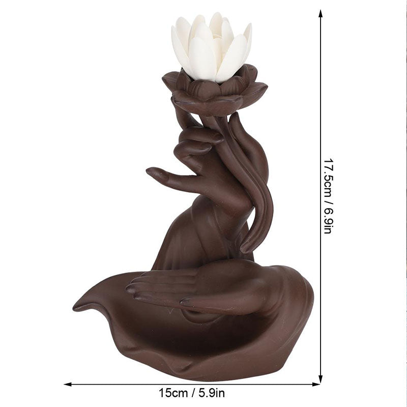 Lotus Bergamot Backflow Incense Burner for Meditation