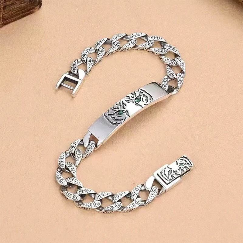 18cm Copper Tang Dynasty Flower Luck Chain Bracelet