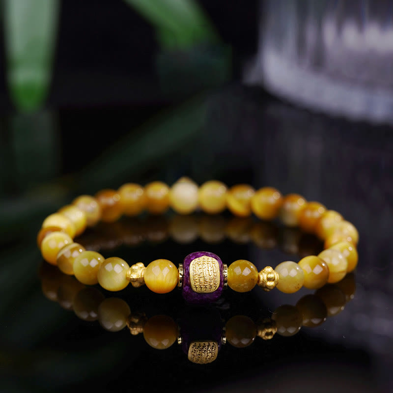 6-7mm Tiger Eye Bead Protection Bracelet for Confidence
