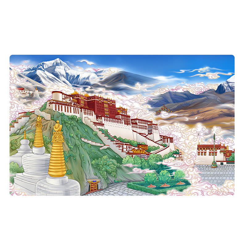 Potala Palace Paper LED Zen Decor Lamp