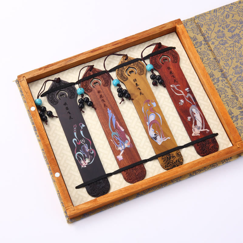 Wooden Four Seasons Bookmarks Set | Zen Decor Gift