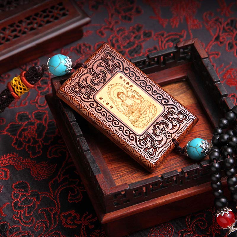 Tibetan Rosewood Boxwood Buddha Calm Compassion Zen Decor