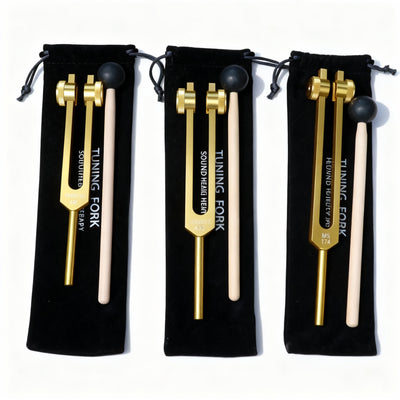 3pc Solfeggio Tuning Fork Set 174 432 & 528 Hz Frequencies